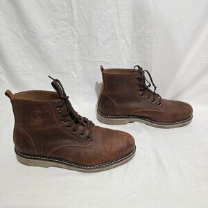 Golden Fox Men's 6" Crazy Horse Leather Boondocker Boot - Dark Brown - 10US